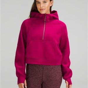 Pink Lululemon Scuba Cropped Hoodie